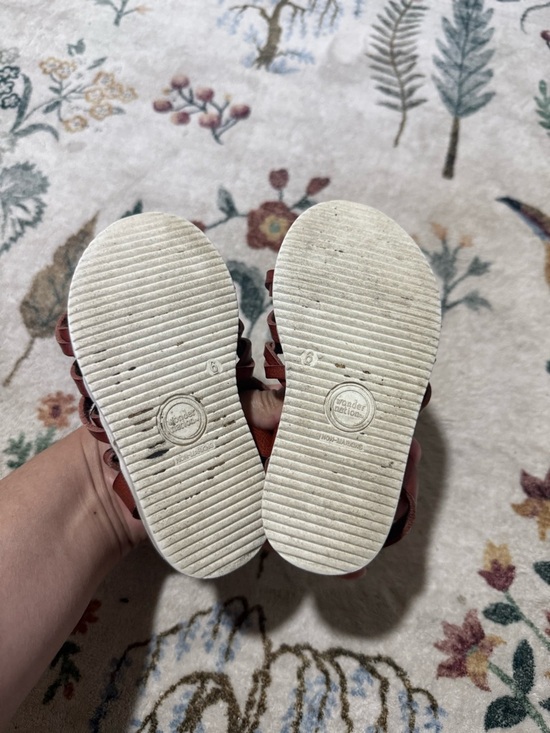 Wonder nation Kids Brown Leather Strappy Sandals size 6 - Picture 3 of 3